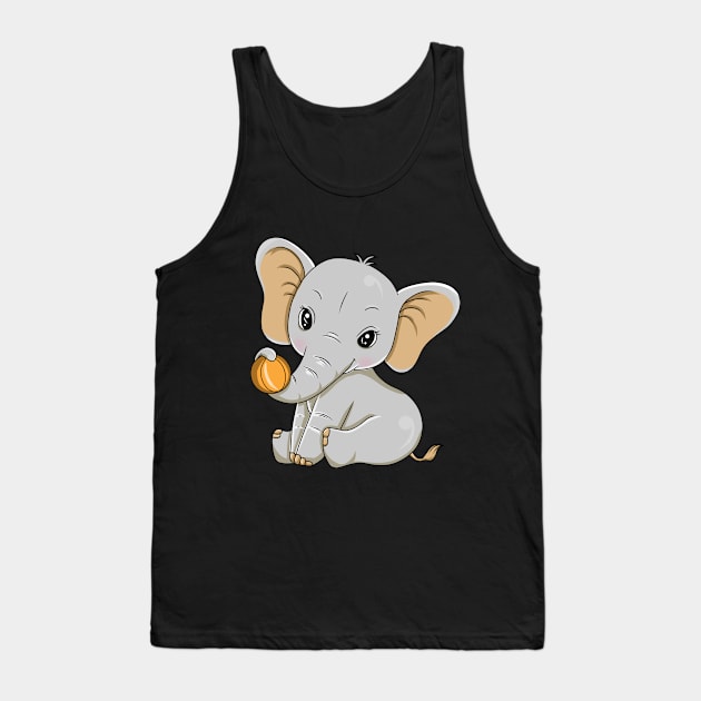 Elephant with big Ears and Ball Tank Top by Markus Schnabel